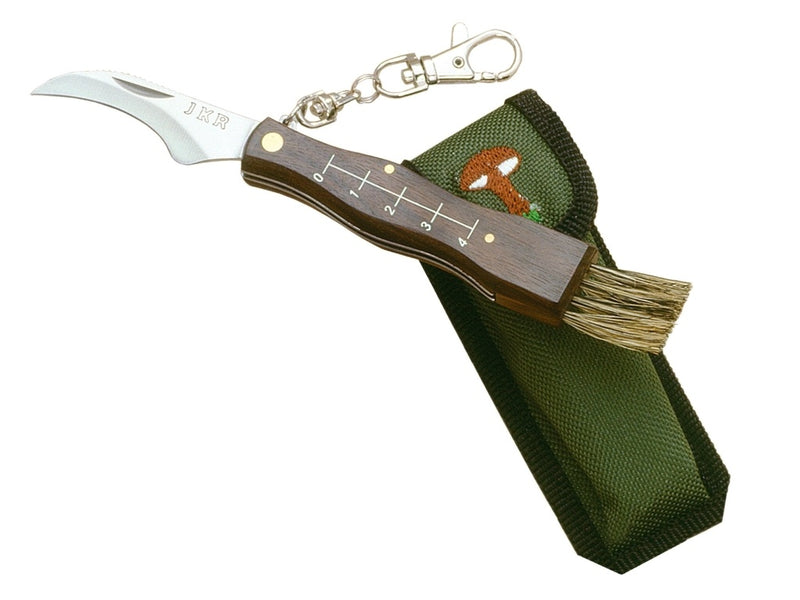 Încărcați imaginea în vizualizatorul Galerie, Briceag Joker pentru ciuperci, maner lemn, lama 5.5cm, verde JKR0090
