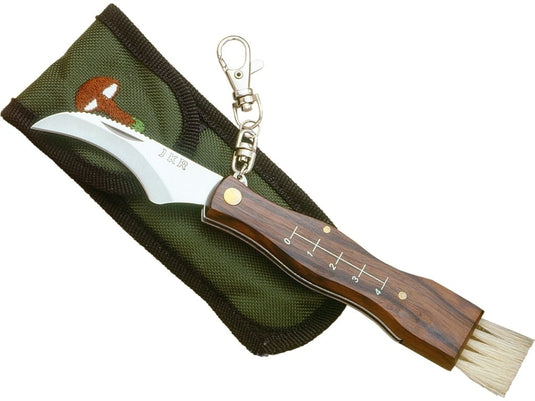 Briceag Joker pentru ciuperci, maner lemn, lama 5.5cm, verde JKR0090
