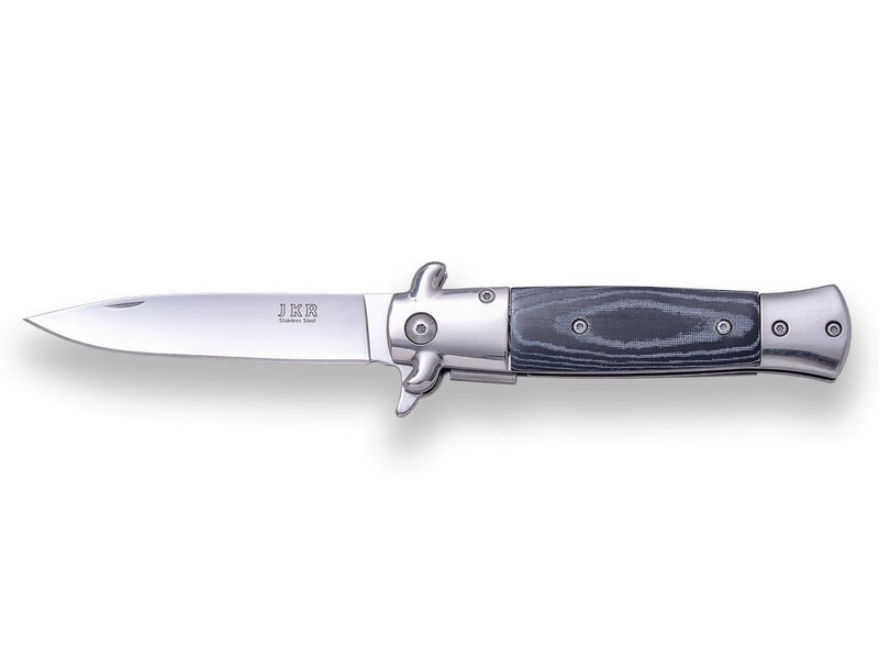 Încărcați imaginea în vizualizatorul Galerie, Briceag Joker Stilleto, maner micarta, lama10cm JKR0590
