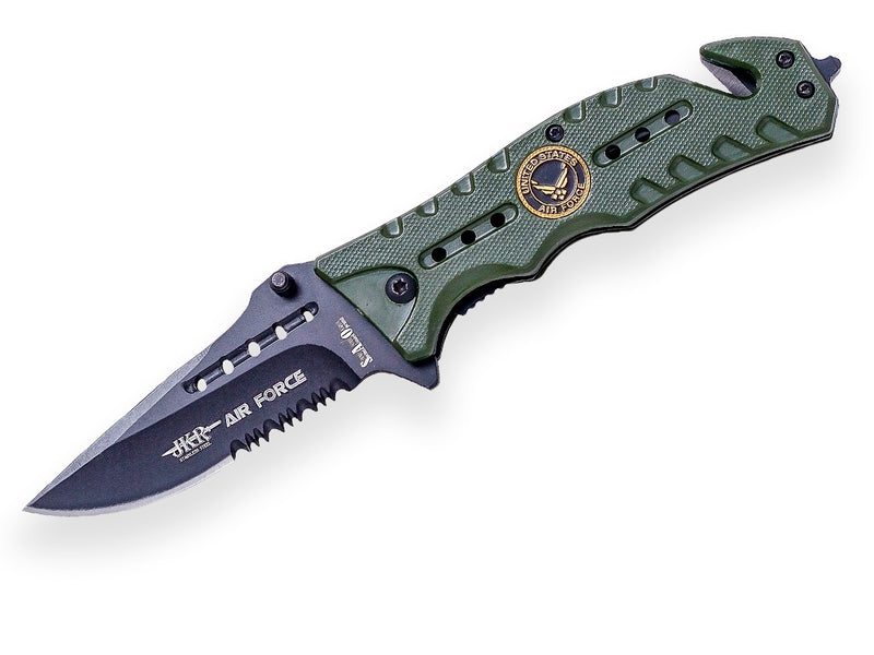 Încărcați imaginea în vizualizatorul Galerie, Briceag Joker Survival, maner aluminiu, lama 8cm JKR0568
