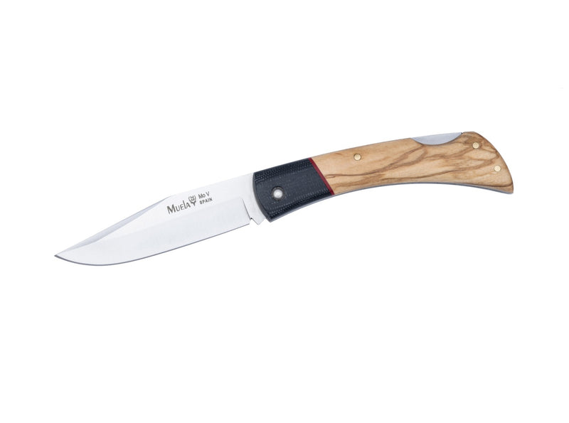 Încărcați imaginea în vizualizatorul Galerie, Briceag Muela BT-9OL.M,maner lemn maslin si micarta, lama 8.5cm
