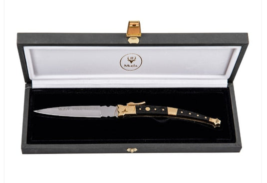 Briceag Muela MB-9M,maner lemn presat negru, lama 9 cm