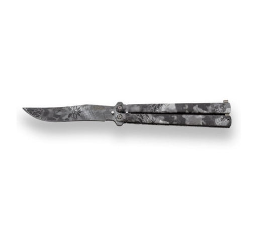 Briceag fluture Joker, maner aluminiu, lama 10cm JKR0722