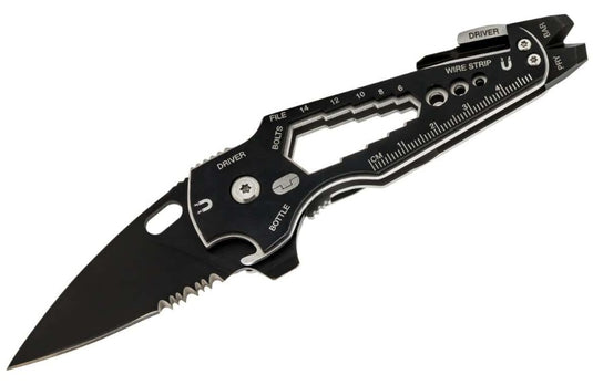 Briceag True Utility Skeletonknife, lama 6cm, Argintiu TU571K