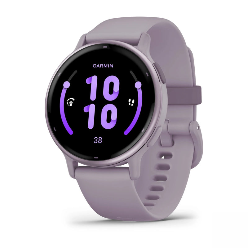 Load image into Gallery viewer, Ceas Garmin - Vivoactive 5 smartwatch cu GPS și AMOLED - ramă mov orchid din aluminiu, carcasă mov şi bratara din silicon
