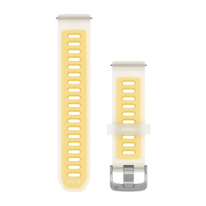 Încărcați imaginea în vizualizatorul Galerie, Curea silicon - Quick Release 20 - Translucent bone I Mango cu hardware argintiu
