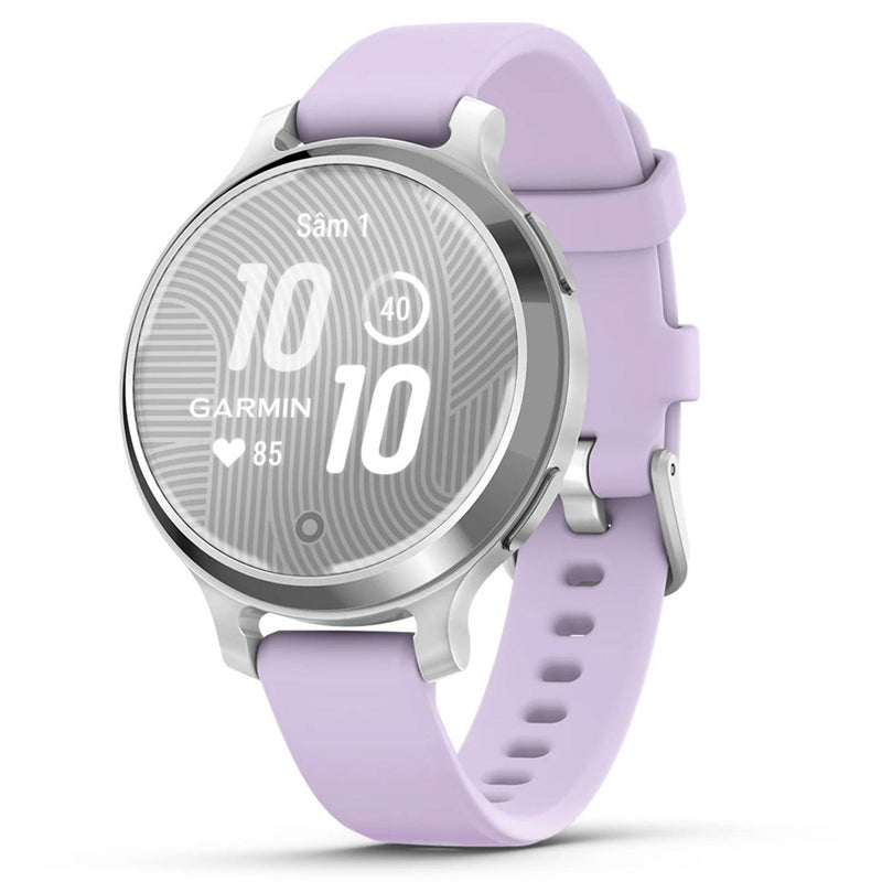 Încărcați imaginea în vizualizatorul Galerie, Lily 2 - Active - Silver Bezel with Jasmine Purple Case and Silicone Band
