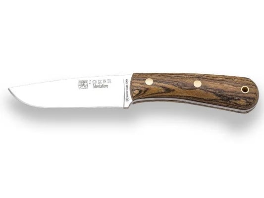 Încărcați imaginea în vizualizatorul Galerie, Cutit Bushcraft Joker Ranger, maner lemn mesteacan, lama full tang 11cm CL143-P
