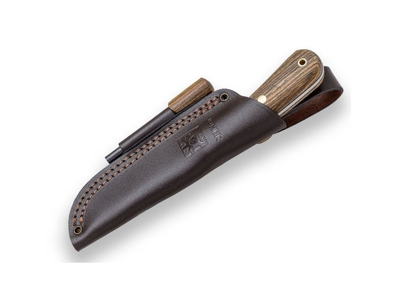 Încărcați imaginea în vizualizatorul Galerie, Cutit Bushcraft Joker Montanero, maner lemn bocote, lama full tang11cm CB134-P
