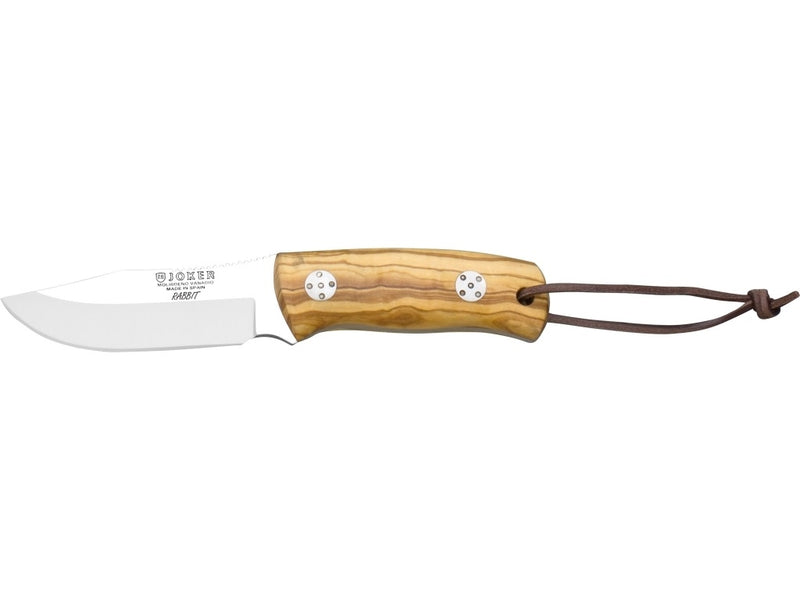 Încărcați imaginea în vizualizatorul Galerie, Cutit Bushcraft Joker Rabbit, maner lemn maslin, lama 8cm CO76

