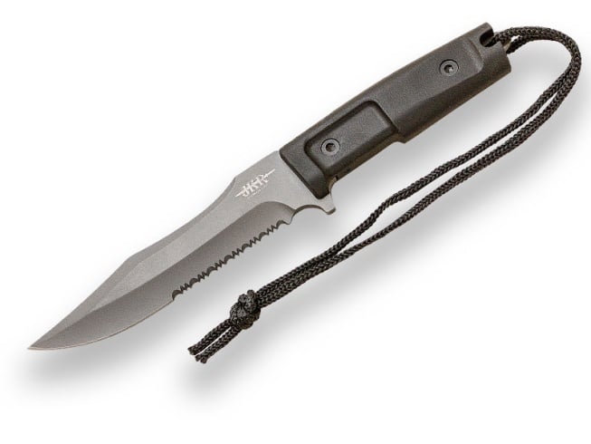 Încărcați imaginea în vizualizatorul Galerie, Cutit Joker Survival, maner cauciuc, lama 16cm JKR0784
