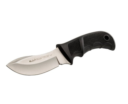 Cutit pentru jupuit Muela Bisonte-11G,maner cauciuc, lama full tang 11,5cm