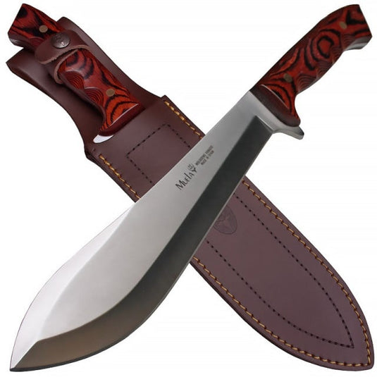 Cutit Muela MACHETE,maner lemn presat coral, lama 22cm