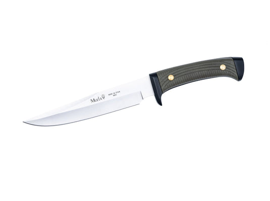 Cutit Outdoor Muela 85-161.D, maner cauciuc si zamak negru lama 16cm