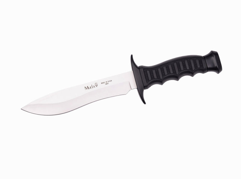 Încărcați imaginea în vizualizatorul Galerie, Cutit Outdoor Muela 95-181, maner cauciuc si zamak negru lama 18cm
