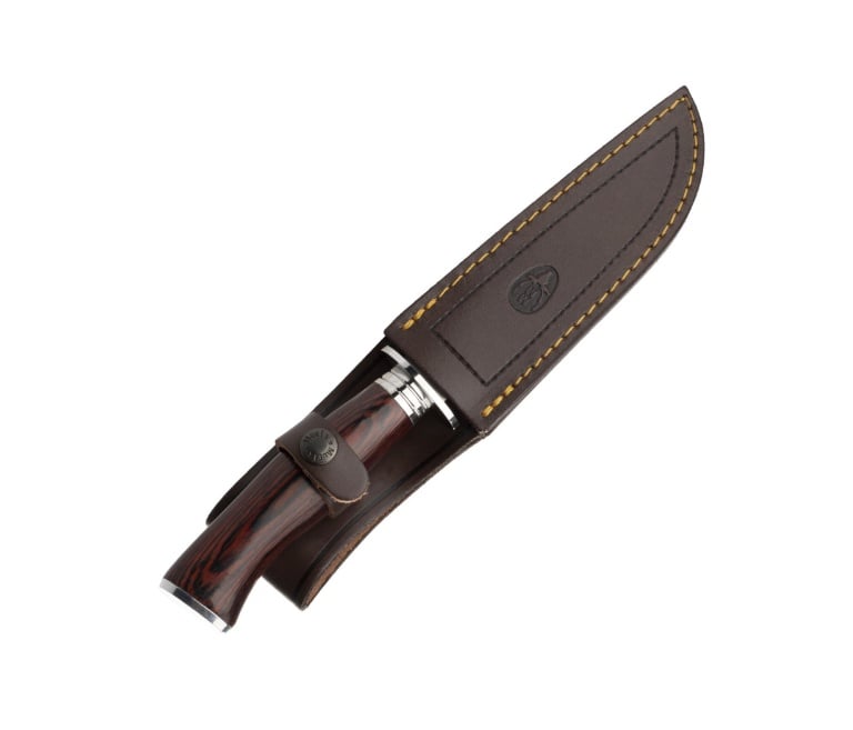 Încărcați imaginea în vizualizatorul Galerie, Cutit Outdoor Muela ELK-14R.I,maner lemn presat de coral, lama 14 cm
