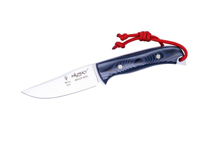 Încărcați imaginea în vizualizatorul Galerie, Cutit Outdoor Muela HUSKY-10M.DX,maner micarta 3D neagru albastru, lama 10 cm
