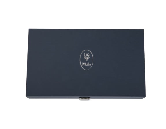 Încărcați imaginea în vizualizatorul Galerie, Cutit Outdoor Muela HUSKY-10M.DX,maner micarta 3D neagru albastru, lama 10 cm

