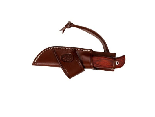 Cutit Outdoor Muela MUSTANG-8R,maner lemn presat coral, lama 8 cm