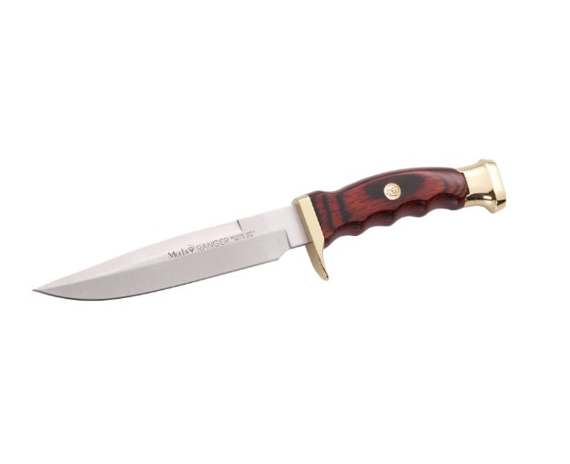 Încărcați imaginea în vizualizatorul Galerie, Cutit Outdoor Muela RANGER-12,maner lemn presat coral, lama 12 cm
