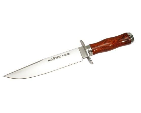 Încărcați imaginea în vizualizatorul Galerie, Cutit Outdoor Muela AZOR-13, maner lemn coral presat, lama 13cm
