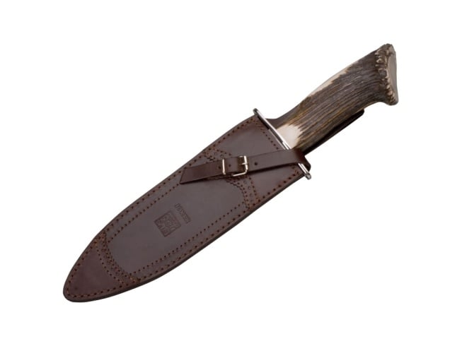 Încărcați imaginea în vizualizatorul Galerie, Cutit pentru injunghiere Joker Verraco, maner corn cerb, lama 26cm CT42
