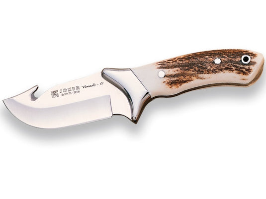 Cutit pentru jupuit Joker Desmogue-D, corn corn cerb, lama 11cm CN28