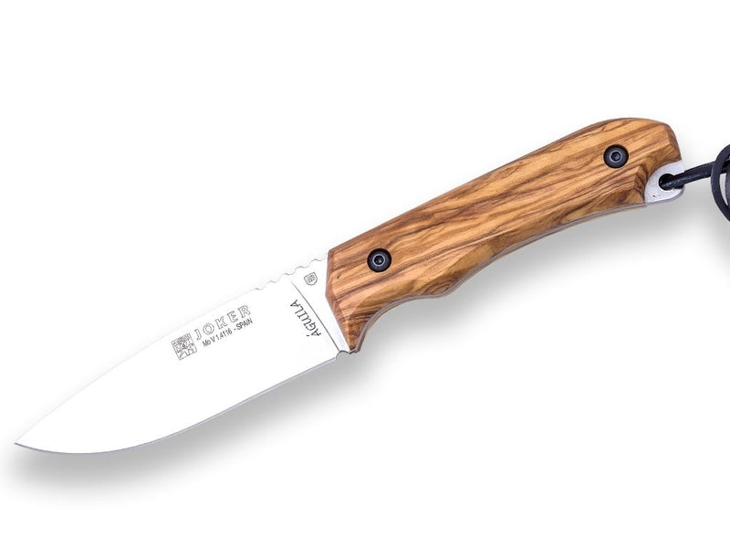Încărcați imaginea în vizualizatorul Galerie, Cutit pentru Outdoor Joker Aguila, manmer lemn maslin, lama full tang 8.5cm CO103
