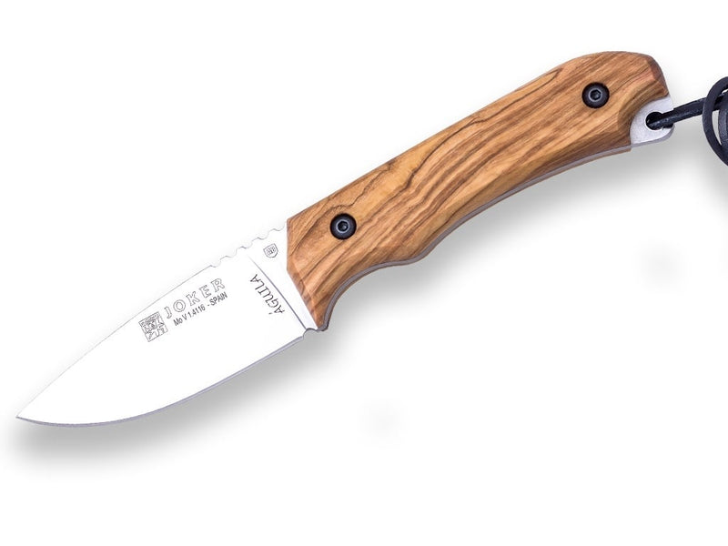 Încărcați imaginea în vizualizatorul Galerie, Cutit pentru Outdoor Joker Trampero BS9, lemn maslin, lama full tang 105mm CO113
