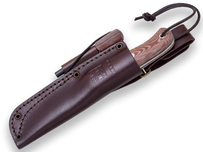 Încărcați imaginea în vizualizatorul Galerie, Cutit pentru Outdoor Joker Campero BS9, maner micarta, lama full tang 10.5cm CM118-P
