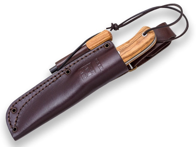 Load image into Gallery viewer, Cutit pentru Outdoor Joker Campero, maner lemn maslin, lama full tang 10.5cm CO118-P
