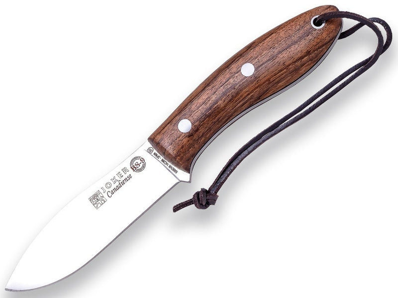 Încărcați imaginea în vizualizatorul Galerie, Cutit pentru Outdoor Joker Campero BS9, maner lemn de nuc, lama full tang 10.5cm CN112
