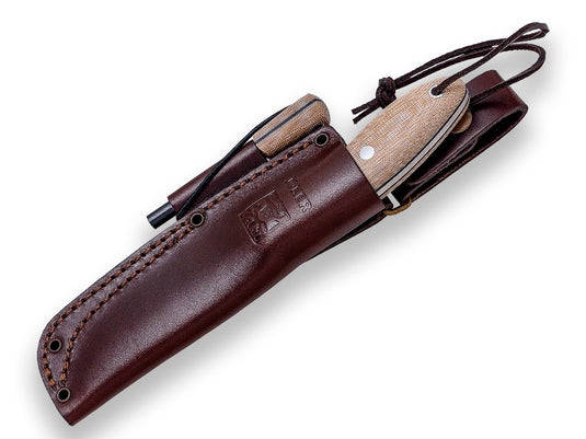 Cutit pentru Outdoor Joker Canadiense BS9, maner micarta, lama full tang 10.5cm CM114-P