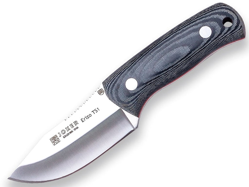 Load image into Gallery viewer, Cutit pentru Outdoor Joker Erizo TS1, maner micarta, lama full tang 7.5cm CM81-P
