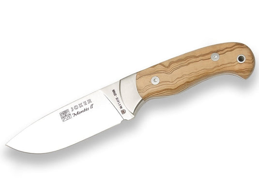 Cutit pentru Outdoor Joker Montes II, maner lemn maslin, lama full tang 10.5cm CO08