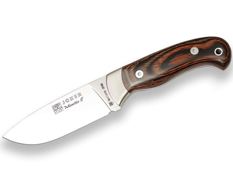 Load image into Gallery viewer, Cutit pentru Outdoor Joker Montes, maner lemn stamina, lama full tang 10.5cm CR59

