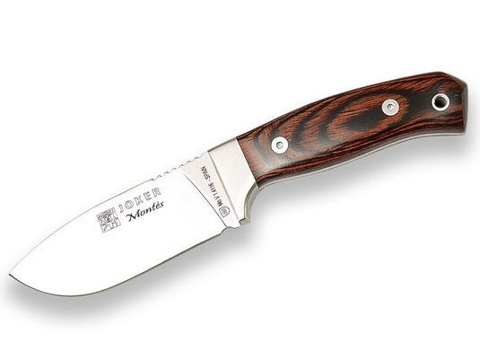 Cutit pentru Outdoor Joker Botero, maner lemn stamina, lama full tang 12cm CR67