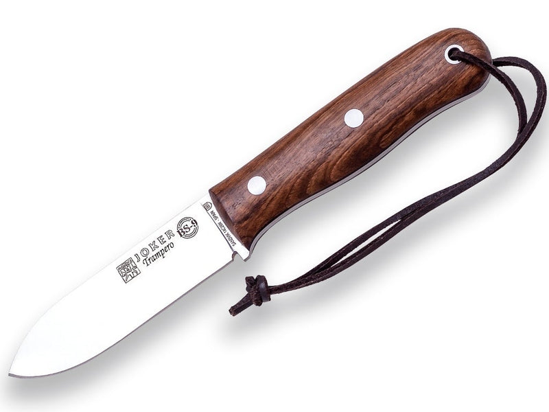 Încărcați imaginea în vizualizatorul Galerie, Cutit pentru Outdoor Joker Nordico BS9, maner lemn de nuc, lama full tang 10cm CN115
