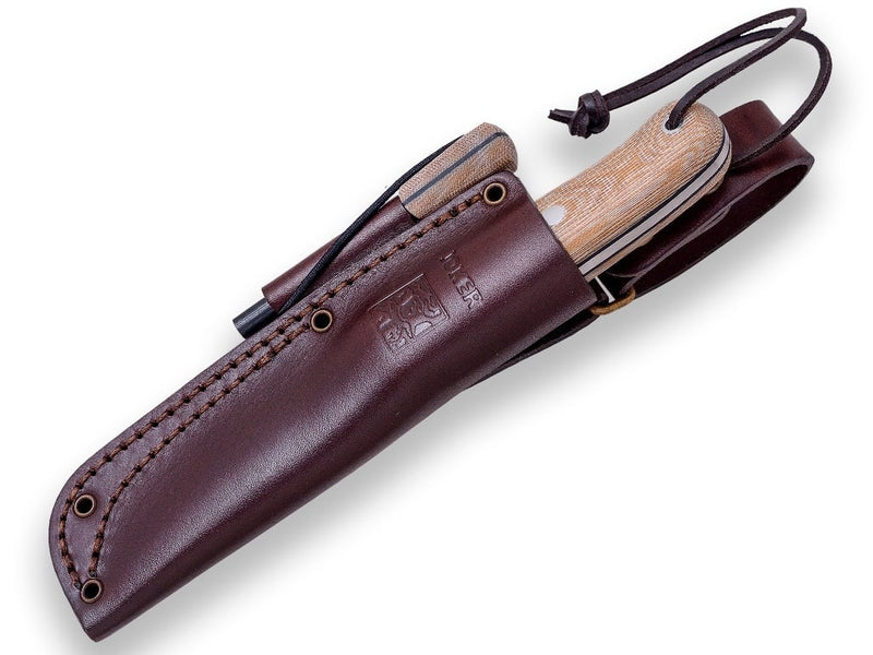 Load image into Gallery viewer, Cutit pentru Outdoor Joker Trampero BS9, maner micarta, lama full tang 10cm CM113-P
