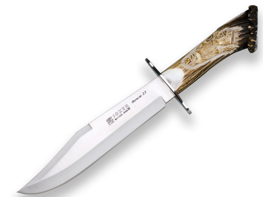 Cutit pentru vanatoare Joker Bowie 25, maner corn cerb, lama 25cm CT101