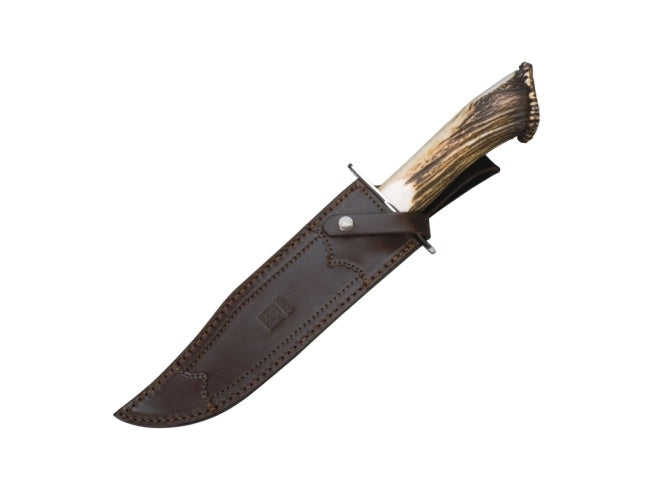 Încărcați imaginea în vizualizatorul Galerie, Cutit pentru vanatoare Joker Bowie 25, maner corn cerb, lama 25cm CT101
