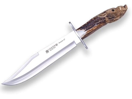Cutit pentru vanatoare Joker Bowie 25, maner corn cerb, lama 25cm CTJ101