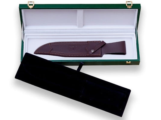 Cutit pentru vanatoare Joker Bowie 25, maner corn cerb, lama 25cm CTJ101
