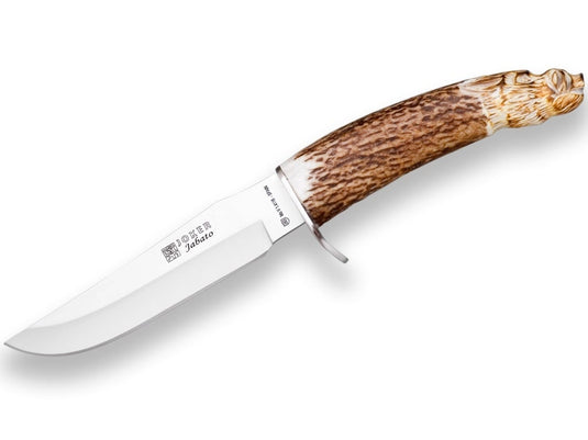 Cutit pentru vanatoare Joker Jabato, maner corn cerb, lama 14cm CT33