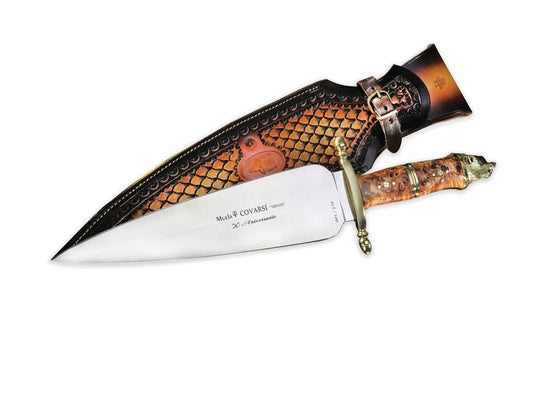 Cutit Vanatoare Muela COVARSI-C.TH,maner lemn plop, lama 23.5 cm