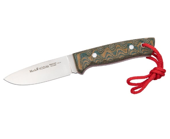 Încărcați imaginea în vizualizatorul Galerie, Cutit Vanatoare Muela KODIAK-SV.G/K,maner micarta 3D brown mustard, lama 10 cm
