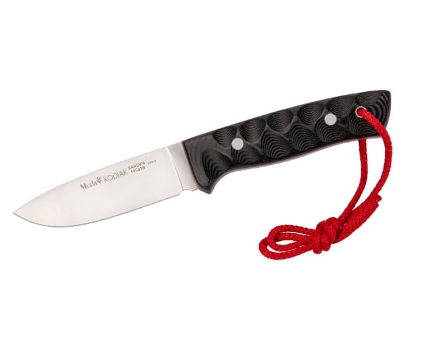 Încărcați imaginea în vizualizatorul Galerie, Cutit Vanatoare Muela KODIAK-10SV.G,maner micarta 3D brown mustard, lama 10 cm
