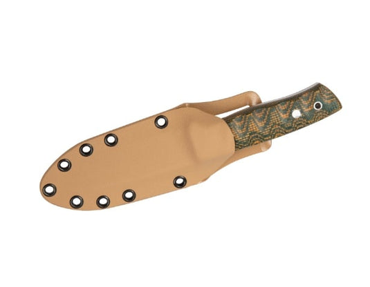 Cutit Vanatoare Muela KODIAK-G/K,maner micarta 3D black mustard, lama 10 cm