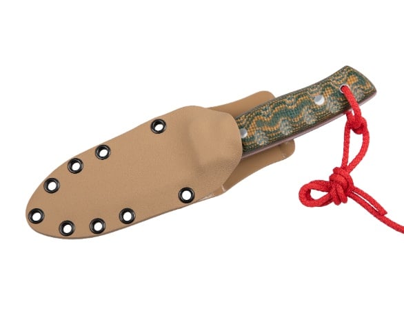 Încărcați imaginea în vizualizatorul Galerie, Cutit Vanatoare Muela KODIAK-SV.G/K,maner micarta 3D brown mustard, lama 10 cm
