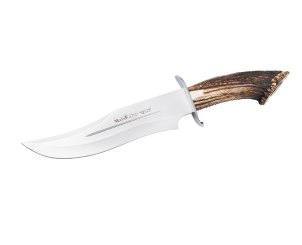 Load image into Gallery viewer, Cutit Vanatoare Muela Albar 18H, maner corn de cerb lama 18 cm
